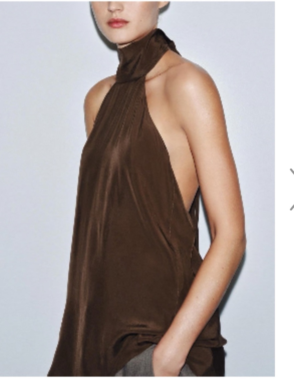 ViRAL NEW ZARA ASYMMETRIC HALTER TOP
ZW COLLECTION
BROWN SIZE S
🚨NO DISCOUNT